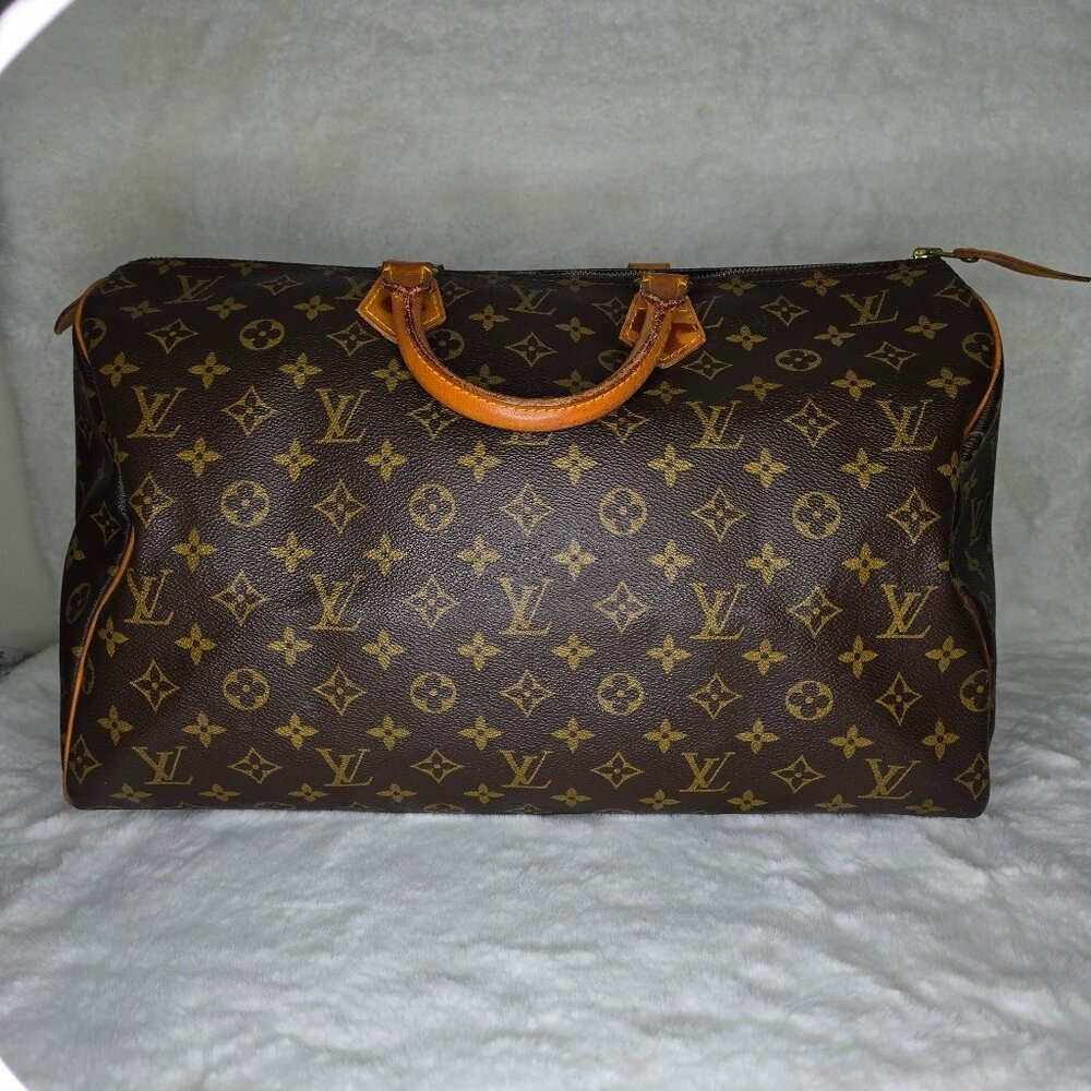 Louis Vuitton Speedy Duffle 40 Brown Leather